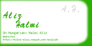 aliz halmi business card